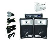 Zebra 100W 4Channel PA System with Microphones and Cables