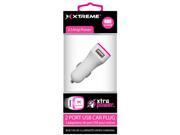 Pink Dual Port 2.1amp Car Charger