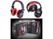 Professional Headphones from World Famous DJ Chris Garcia w 1 4 inch adapter 1 8 inch adapter RED