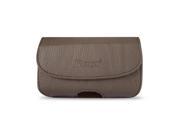 HORIZONTAL POUCH HP18A IPHONE 4G PLUS BROWN CELL PHONE WITH COVER 4.5X2.4X0.4 INCHES