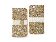 REIKO IPHONE SE IPHONE 5S JEWELRY RHINESTONE WALLET CASE IN GOLD