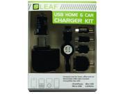 LEAF USB Home and Car Charger Set MICRO