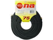 75 ft Black RG 6 Video Cable