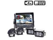 Rear View Safety Backup Camera System Quad 4 Camera Setup RVS 062710