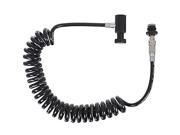 3Skull Paintball Coil Remote Hose Coiled Thick Air Line QD On Off Valve Black