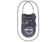 Trimax T33RC Retractable Cable 3 Digit Combo Lock 3Mm X 36 L