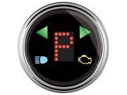 Auto Meter 1460 2 1 16 Black Dial Domed Lens Chrome SR Bezel Amber Display