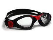 Aqua Sphere Kayenne Small Frame Swim Goggles Clear Lens Black Red Frame