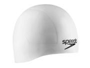Speedo Aqua V Medium Silicone Swim Cap White Medium