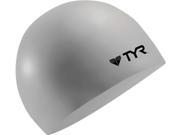 Tyr Wrinkle Free Silicone Swim Cap Silver