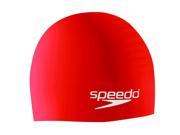 Speedo Solid Jr. Silicone Swim Cap Red