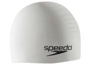 Speedo Solid Jr. Silicone Swim Cap White
