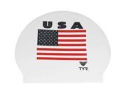 Tyr USA Latex Swim Cap White