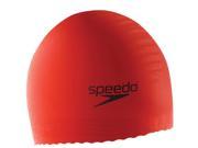 Speedo Solid Latex Swim Cap Red