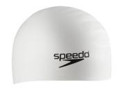 Speedo Long Hair Silicone Swim Cap White