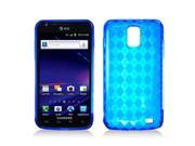 Blue with Crystal Plaid Pattern TPU Gummy Case Cover for Samsung i727