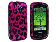 Pink Leopard Design Snap On Hard Case Cover for LG Cosmos Touch VN270