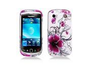 Purple Flower Design Snap On Hard Case Cover for Blackberry Bold Touch 9900 9930