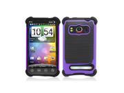 Purple Hybrid Hard Case Cover with Black Silicone Inner Case for HTC Evo 4G