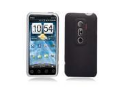 Black Hybrid Hard Case Cover with Clear Silicone Inner Case for HTC Evo 3D Evo V