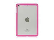 For iPad Mini 2 Mini 3 Clear Hybrid with Hot Pink TPU Border Cover Case