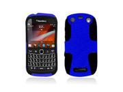 Blue Black Hybrid Dual Layer Case Cover for Blackberry Curve 9350 9360 9370