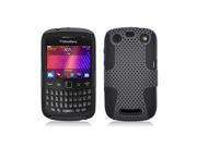 Grey With Black Hybrid Hard Case Cover for Blackberry Curve 9350 9360 9370