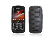Black With Black Hybrid Hard Case Cover for Blackberry Curve 9350 9360 9370