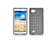 Smoke with Crystal Plaid Pattern TPU Case Cover for LG Optimus 4X Hd P880