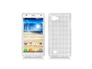 Clear with Crystal Plaid Pattern TPU Case Cover for LG Optimus 4X Hd P880