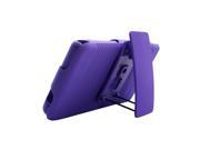 Purple Snap On Case Cover and Holster Combo with Clip Stand for LG Lucid 4G