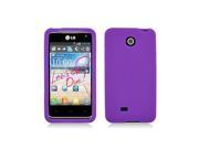 Purple Silicone Skin Case Cover for LG Escape P870