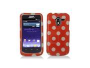 Red White Polka Dots Design Snap On Hard Case Cover for ZTE Avid 4G N9120