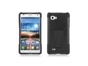Black Hybrid Hard Case Cover with Kick Stand for LG Optimus 4X HD