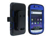 Black Blue Hybrid Case Cover Holster Combo w Clip for Samsung Admire R720