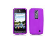 Purple Silicone Skin Case Cover for LG P960 P930 Nitro Hd