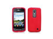 Red Silicone Skin Case Cover for LG P960 P930 Nitro Hd