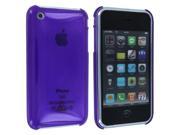 Clear Purple Back Cover Case for iPhone 3 3G