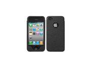 For iPhone 4 4s Black Premium Leather Protective Case Cover