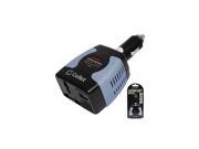 Blue Universal DC to AC 75W Power Inverter Converter Car Charger Adapter w USB