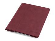 Thin Apple iPad Air 2 Case Devicewear Ridge Slim Red Vegan Leather Case with Six Position Flip Stand and On Off Switch