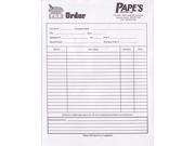 Papes Fax Order Form