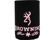 Absolute Eyewear Solutions Browning 12Oz Black Pink Can Koozie