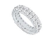 3 Carat Platinum Diamond Eternity Band April Birthstone Jewelry Third Wedding Anniversary Ring