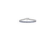 Diffuse Sapphire S Tennis Bracelet 925 Sterling Silver 3.00 Carat Total Gem Weight