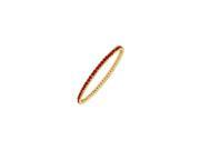 July Birthstone Ruby Bangle in 18K Yellow Gold over Sterling Silver 5 CT TGW