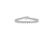 Cubic Zirconia S Tennis Bracelet 925 Sterling Silver 3.00 CT TGW