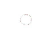 14K Rose Gold with Diamond and Cultured South Sea Pearl Bracelet of 0.15 CT Diamonds
