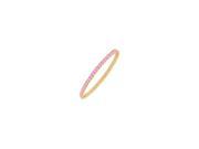 Yellow Gold Vermeil Eternity Bangle with Pink Sapphire