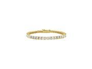 Cubic Zirconia Tennis Bracelet in 14K Yellow Gold 5 CT TGW April Birthstone Jewelry